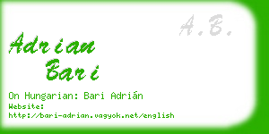 adrian bari business card